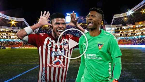 José Enamorado celebrando, Alexander Domínguez gritando. Foto tomada de: El Espectador