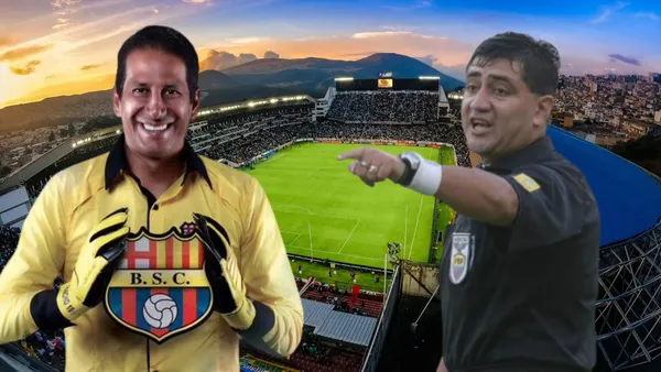 José Francisco Cevallos y Byron Moreno (Foto tomada de: José Francisco Cevallos/FEF/Liga de Quito)