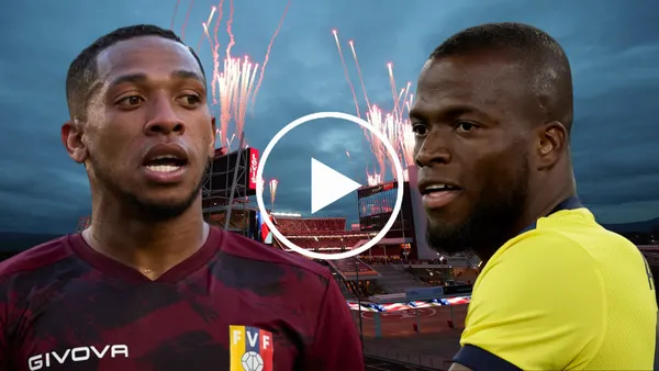 José Martínez y Enner Valencia (Foto tomada de: Copa América/FIFA/Vinotinto)