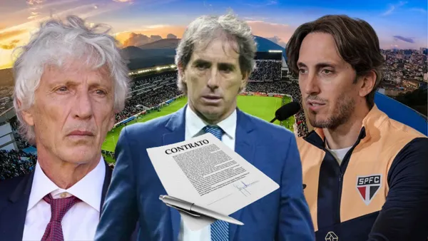 José Pékerman, Guillermo Almada y Luis Zubeldía (Foto tomada de: Liga de Quito/São Paulo/TyC Sports/El Universo/T4 Franquicias)