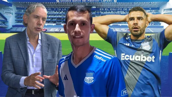 José Pileggi, Andrés Ricaurte y Alexander González (Foto tomada de: Emelec/API/Extra)