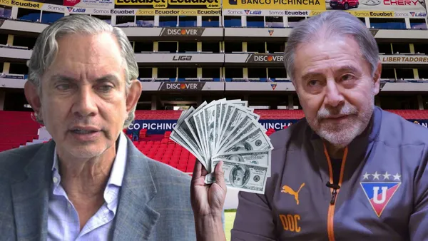 José Pileggi e Isaac Álvarez (Foto tomada de: Liga de Quito/La Red/El Universo/Metro)