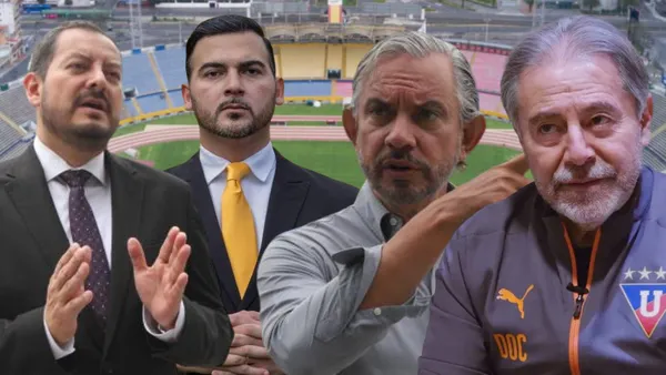 José Pileggi, Marco Pazos, Antonio Álvarez e Isaac Álvarez (Foto tomada de: Expreso/La Red/Barcelona SC/Emelec/El Nacional)