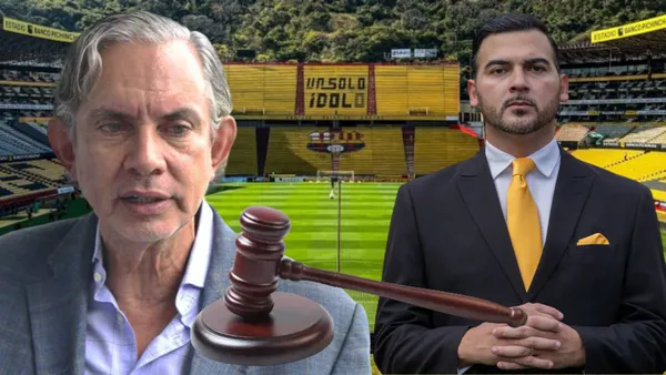 José Pileggi y Antonio Álvarez (Foto tomada de: Barcelona SC/El Universo/API/Mercado Libre)