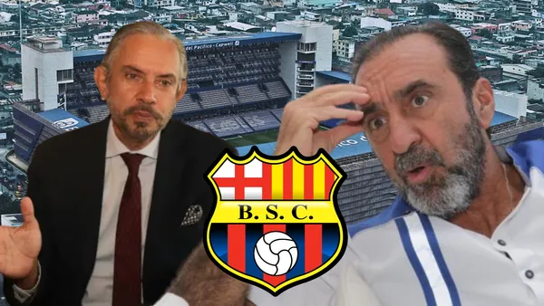 José Pileggi y su error de novato con Barcelona SC (Foto tomada de: Wikipedia/El Universo/Expreso)