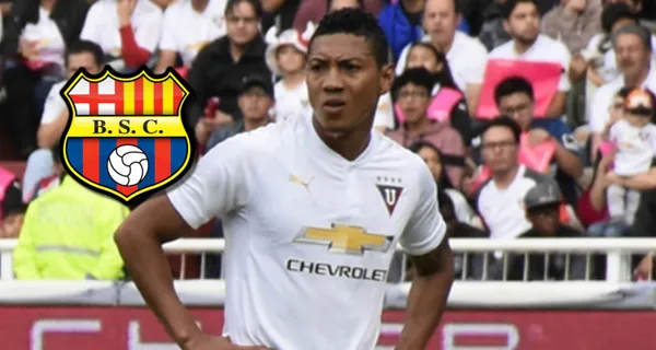 José Quintero se fue del partido antes de tiempo por una agresión a jugador de Barcelona SC, según lo consideró el referí