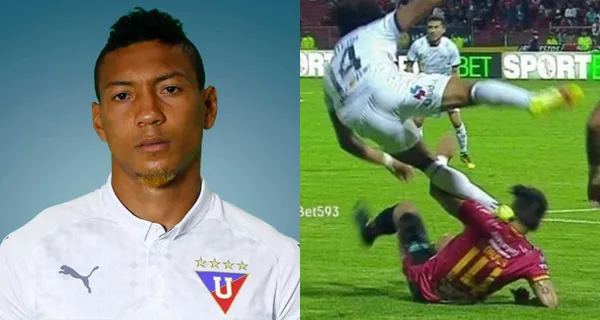 José Quintero se fue expulsado ante Deportivo Cuenca por una patada en la cara a rival y así los justificaron