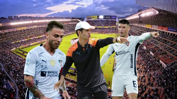 Josep Alcácer dando indicaciones a Ezequiel Piovi y Facundo Rodríguez