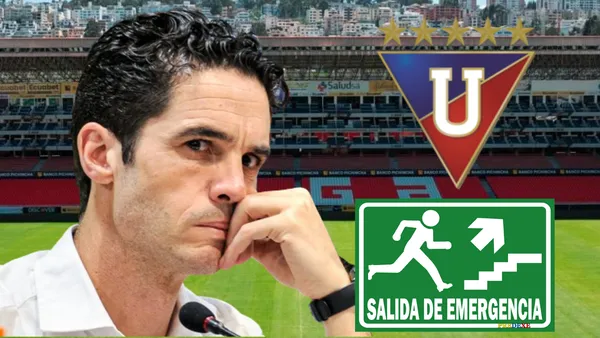 Josep Alcácer en el Estadio Rodrigo Paz Delgado (Foto tomada de: Liga de Quito/Extintor/Wikipedia)