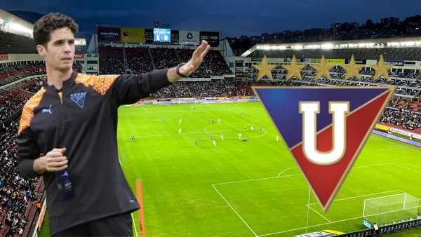 Josep Alcácer en el Estadio Rodrigo Paz Delgado (Foto tomada de: Primicias/Liga de Quito/Wikipedia)