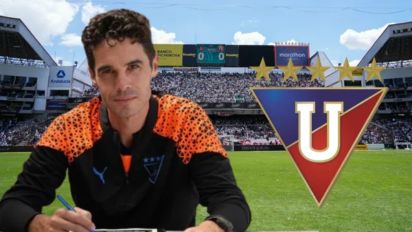 Josep Alcácer en el Estadio Rodrigo Paz Delgado (Wikipedia/Liga de Quito/El Comercio)