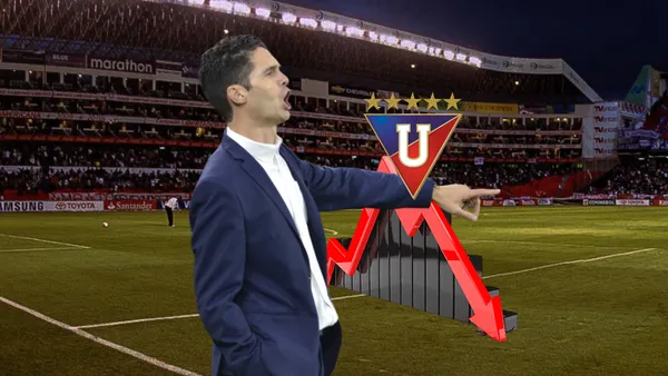 Josep Alcácer señalando y gritando. Foto tomada de: Freepick/Liga de Quito