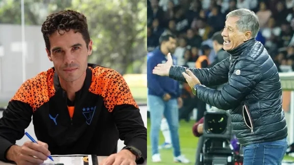 Josep Alcácer y Ariel Holan / Foto: El Futbolero Ecuador