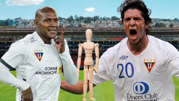 Juan Luis Anangonó y Enrique Vera (Foto tomada de: Liga de Quito/API/Copiarte)