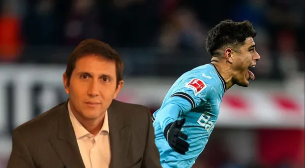 Juan Pablo Varsky, al lado Piero Hincapié.