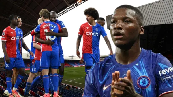 Jugadores Crustal Palace y Moisés Caicedo (Foto tomada de: Vanguardia/Chelsea/Crystal Palace)