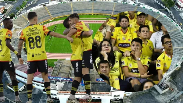 Jugadores de Barcelona SC e hinchas (Foto tomada de: Extra/API)