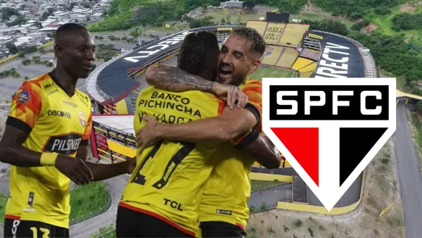 Jugadores de Barcelona SC en el Estadio Monumental (Foto tomada de: Barcelona SC/API/Wikipedia)