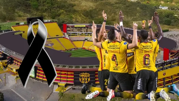 Jugadores de Barcelona SC en el Estadio Monumental (Foto tomada de: El Comercio/Barcelona SC/Tombeada)