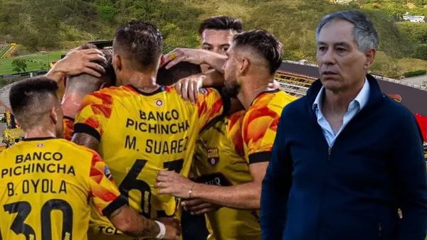 Jugadores de Barcelona SC y Ariel Holan (Foto tomada de: Barcelona SC/API)