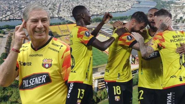 Jugadores de Barcelona SC y Ariel Holan (Foto tomada de: Barcelona SC/API)