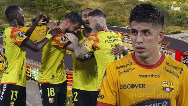 Jugadores de Barcelona SC y Luca Sosa (Foto tomada de: Barcelona SC/API)