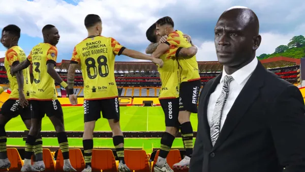 Jugadores de Barcelona SC y Segundo Alejandro Castillo (Foto tomada de: Barcelona SC/API)