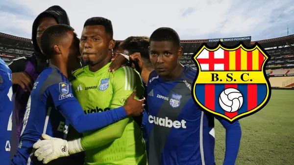 Jugadores de Emelec (Foto tomada de: Alcaldía de Guayaquil/API/Wikipedia)