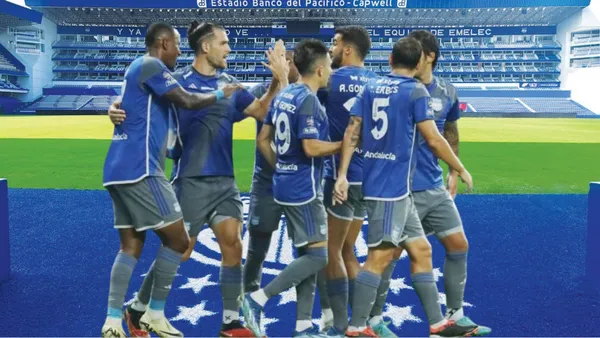 Jugadores de Emelec (Foto tomada de: Emelec/API)