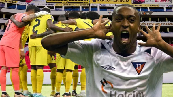 Jugadores de La Tri y Chucho Bolaños (Foto tomada de: Liga de Quito/El Universo/La Tri)