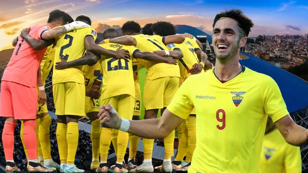 Jugadores de La Tri y Leonardo Campana (Foto tomada de: Liga de Quito/Extra/La Tri)