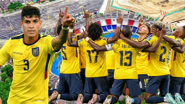 Jugadores de La Tri y Piero Hincapié (Foto tomada de: El Punto/Transfermarkt/La Tri)