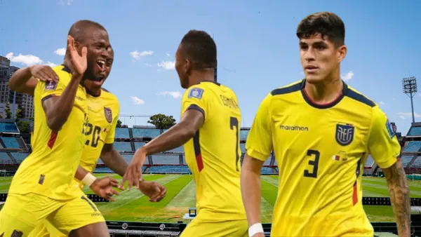 Jugadores de La Tri y Piero Hincapié (Foto tomada de: Wikipedia/La Tri)