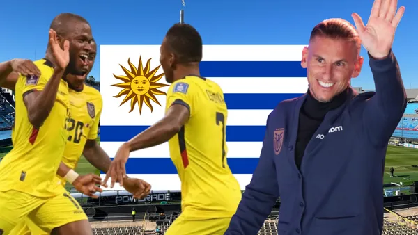 Jugadores de La Tri y Sebastián Beccacece (Foto tomada de: El País/La Tri/API/Wikipedia)