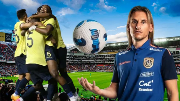 Jugadores de La Tri y Sebastián Beccacece (Foto tomada de: Liga de Quito/La Tri)