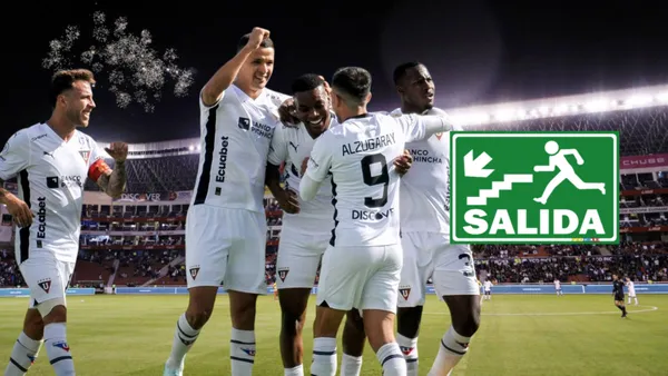 Jugadores de Liga de Quito (Foto tomada de: API/Extintor)