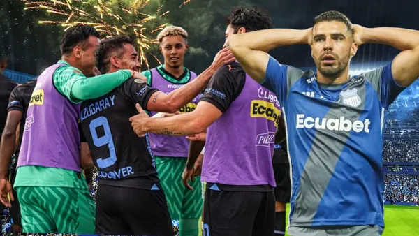 Jugadores de Liga de Quito y Alexander González (Foto tomada de: API)