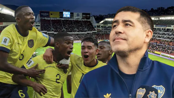 Jugadores La Tri y Juan Román Riquelme (Foto tomada de: Primicias/API/Boca Juniors)