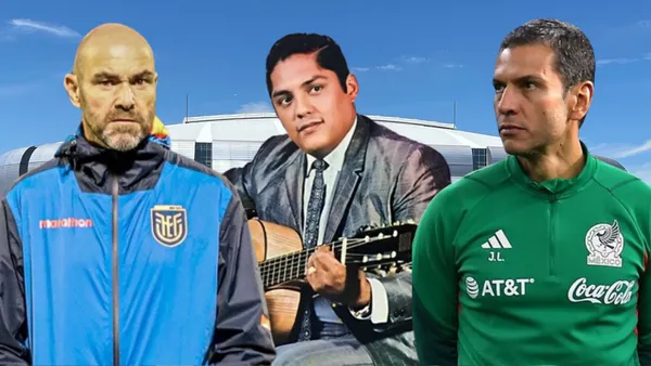 Julio Jaramillo, Jaime Lozano y Félix Sánchez (Foto tomada de: Wikipedia/La Gran Aldea/La Tri/Mexsport)