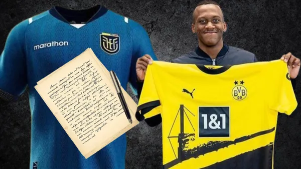 Justin Lerma con la camiseta del Borussia Dortmund (FOTO: La Tri/IDV/Pinterest)