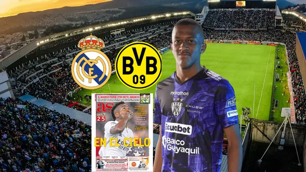 Justin Lerma, escudos Real Madrid y Borussia Dortmund, Diario AS. Foto tomada de: Diario AS/IDV