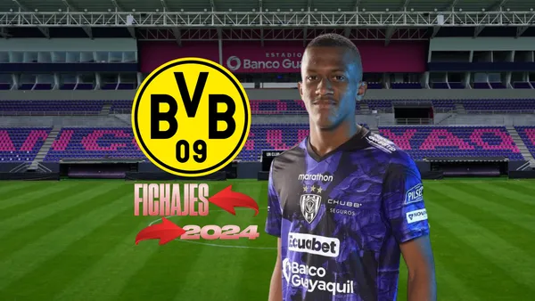 Justin Lerma posando, escudo Borussia Dortmund. Foto tomada de: IDV/PES Logos