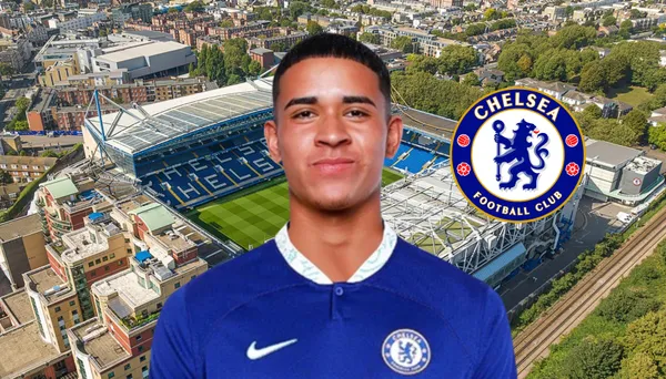 Kendry Páez con la camiseta de Chelsea.