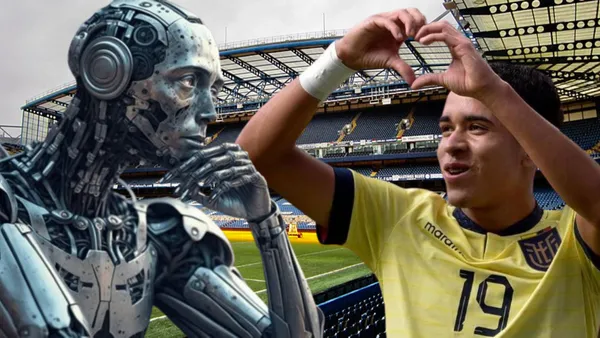 Kendry Páez con la camiseta de La Tri en Stamford Bridge (Foto tomada de: Wikipedia/El Universo/Linkedin)