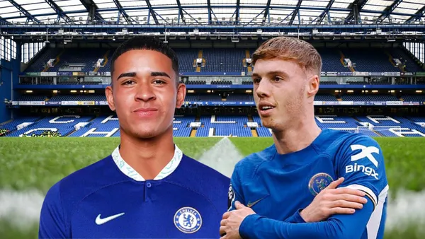 Kendry Páez sonriendo, Cole Palmer festejo. Foto tomada de: Marca/Chelsea