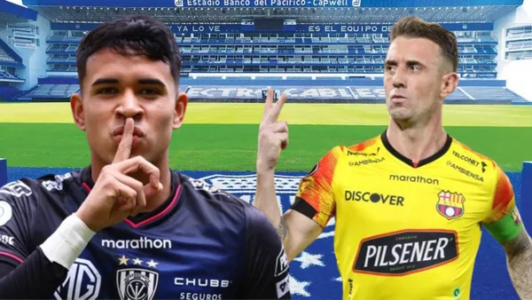 Kendry Páez y Damián Díaz (Foto tomada de: Emelec/API)