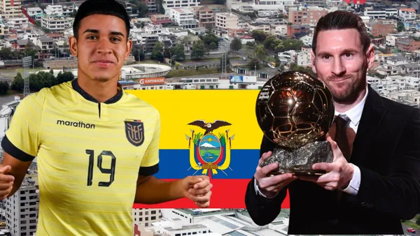 Kendry Páez y Lionel Messi en el Estadio Olímpico Atahualpa (Foto tomada de: Wikipedia/FEF/CNN)