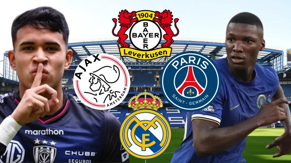 Kendry Páez y Moisés Caicedo en Stamford Bridge (Foto tomada de: The Sun/Chelsea/API/Wikipedia)