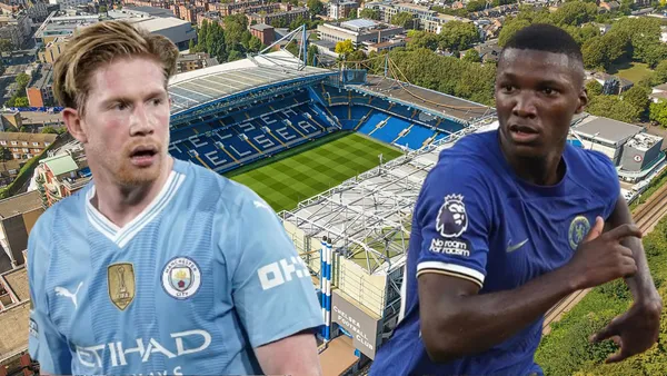 Kevin De Bruyne y Moisés Caicedo (Foto tomada de: Wikipedia/Chelsea/beIN Sports)