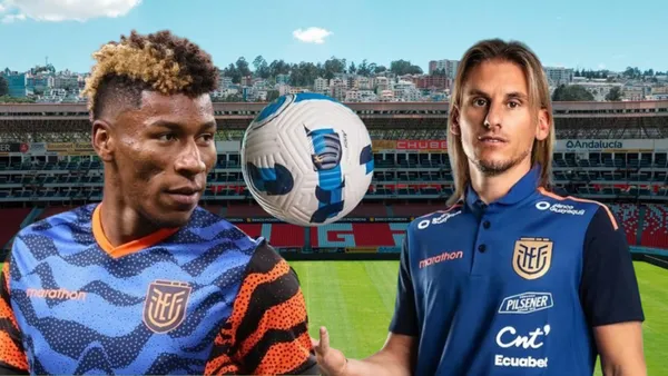 Kevin Rodríguez y Sebastián Beccacece (Foto tomada de: Liga de Quito/La Tri)